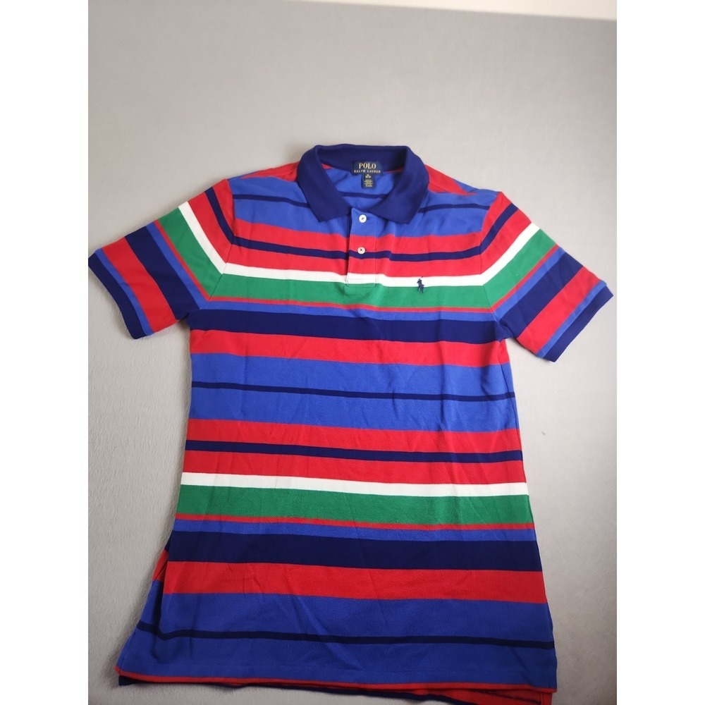 Polo Ralph Lauren Shirt XL (18-20) Youth Colorful Striped Short Sleeve
